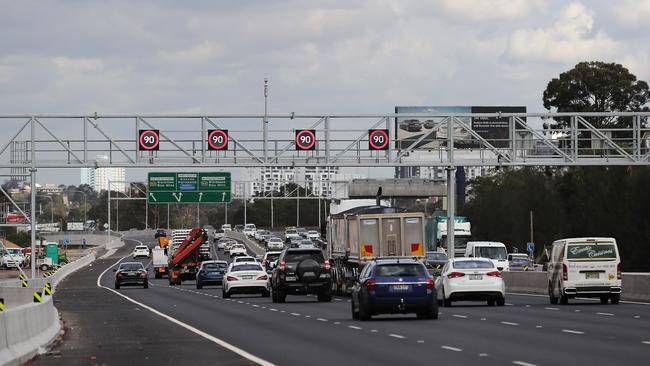 Council is worried about the increase in “bottle-necking” on the roads into Parramatta, like James Ruse Dr and the M4 motorway from Silverwater Rd. Picture: Carmela Roche