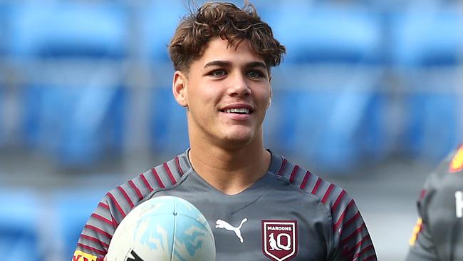 Reece Walsh at Origin camp last year. Picture: Chris Hyde/Getty Images