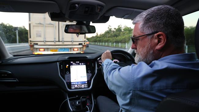 Kirk Muddle in traffic on the highway. Picture David Clark