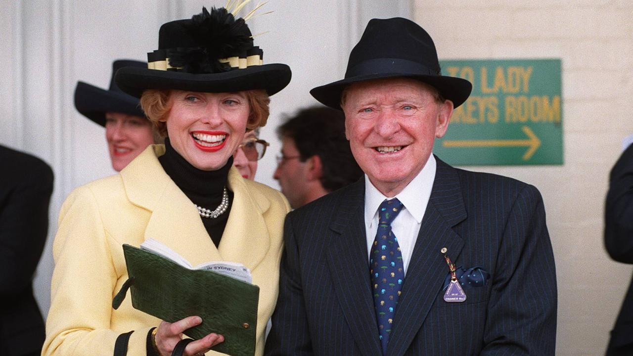 07 SEP 1996 - (L-R) Racehorse trainers Gai Waterhouse with her father Tommy (TJ) Smith at Randwick races.p/  /horse racing
