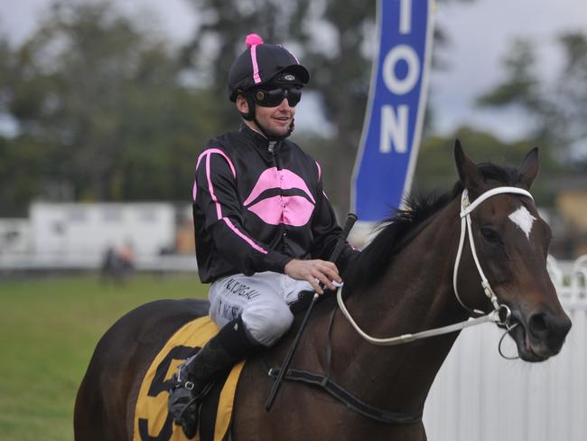 Matt Dunn was successful at last when Matt McGuren rode Saxton Rock to glory in the Maclean Bowling Club Maclean Cup on Sunday, July 12, 2020.