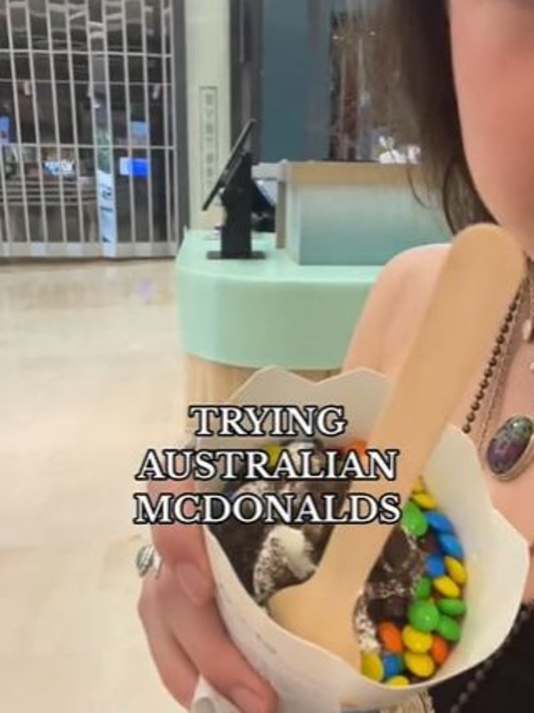 'Hold your shock: Australian McFlurrys are not blended.' Picture: TikTok