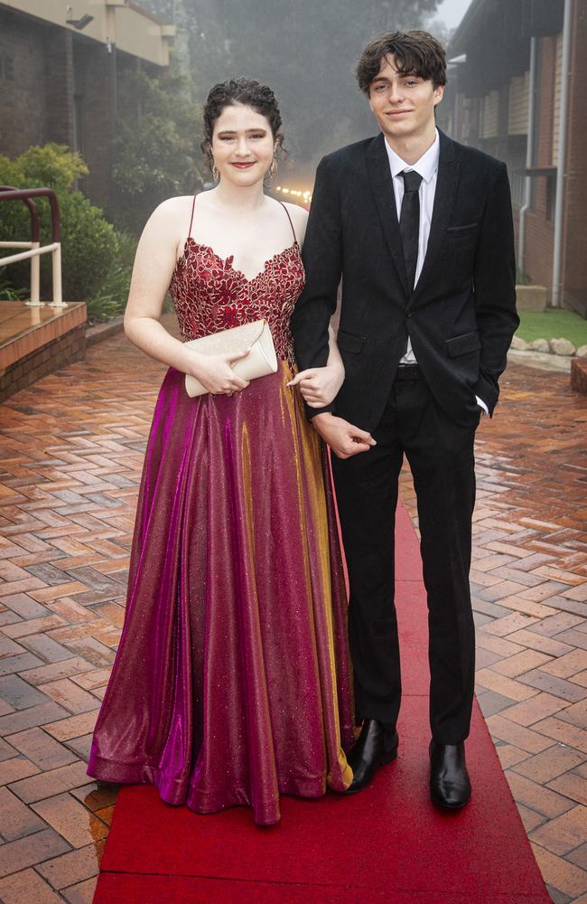 Scarlett Reedy and partner Rafferty McNamara at Fairholme College formal, Wednesday, March 27, 2024. Picture: Kevin Farmer