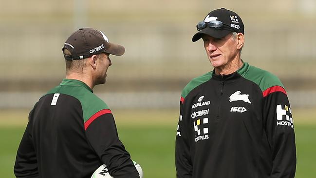 Rabbitohs coach, Wayne Bennett looks on during an NRL Rabbitohs training session in Sydney, Wednesday, May 13, 2020. (AAP Image/Brendon Thorne) NO ARCHIVING