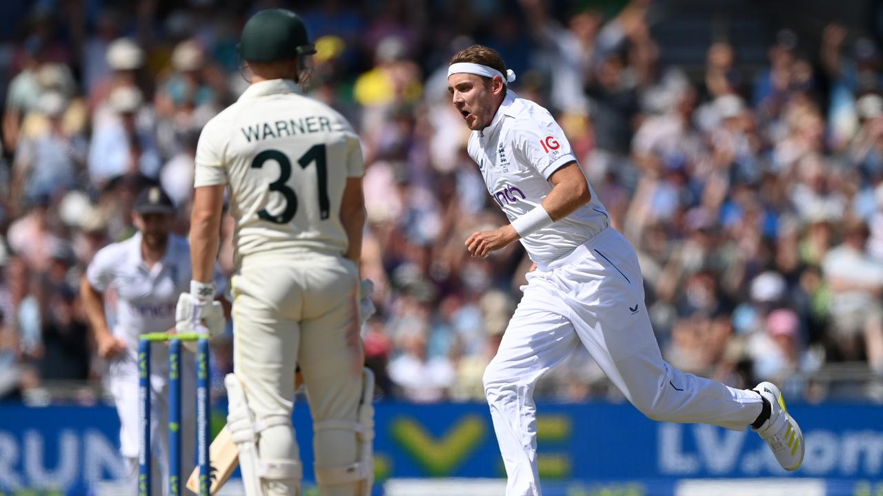 Stuart Broad has dismissed David Warner 17 times in Tests. Picture: Stu Forster/Getty Images