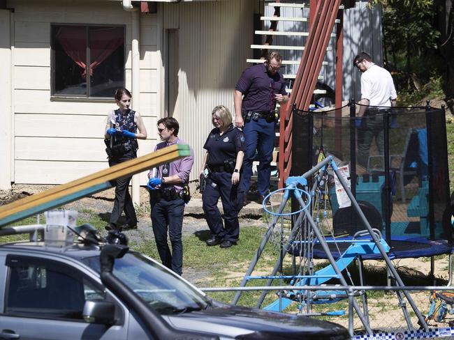 Police is investigating a domestic violence murder at 8 Hall Street, North Ipswich, Brisbane, 26th of December 2020. (News Corp/Attila Csaszar)