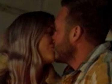 Andrew and Ash kiss for the first time. Picture: Channel 7