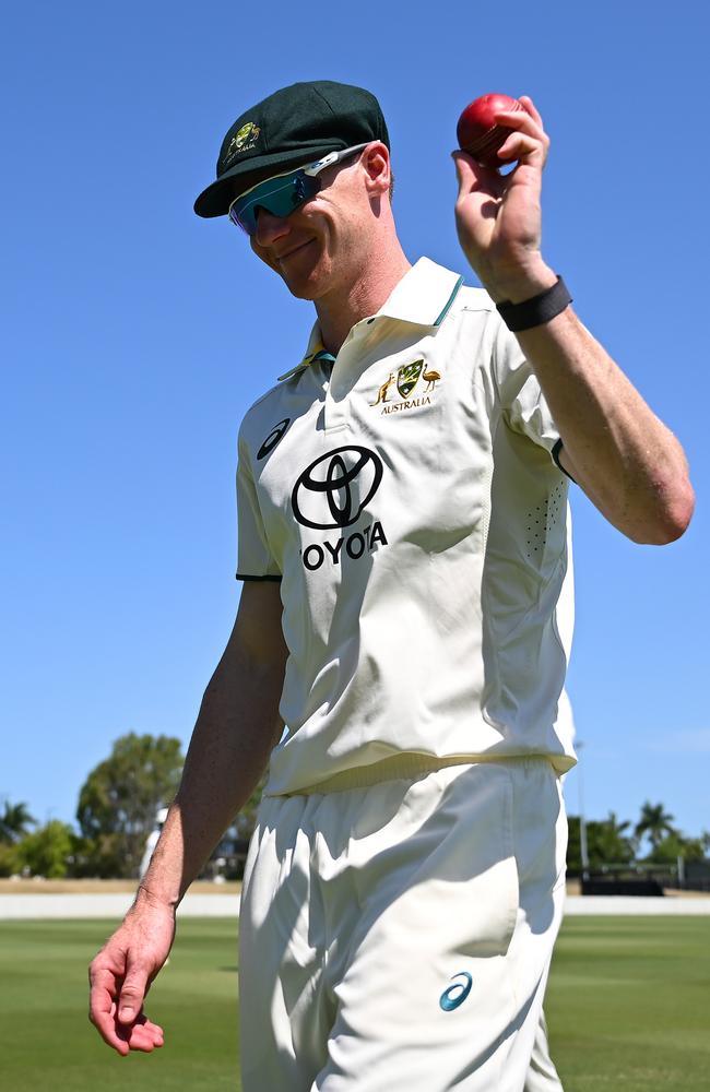 Brendan Doggett was born in Rockhampton and grew up in Emerald. On Thursday, he starred with the ball for Australia A in Mackay. Picture: Getty Images