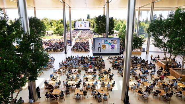 Apple announces new features for its operating systems at its Worldwide Developers Conference at Apple Park, California.