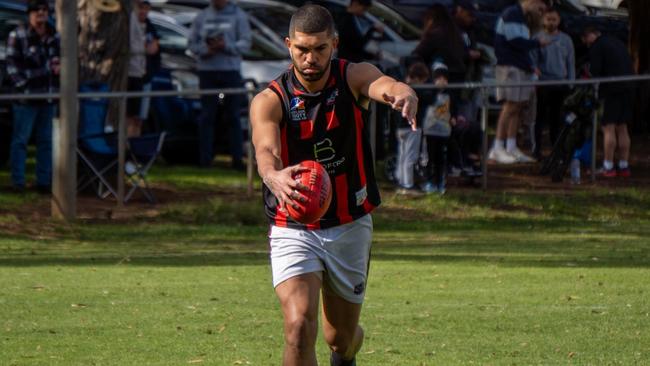 Former Crow Curtly Hampton has been one of Plympton's most important players. Picture: Bailey Gibbs – Quick Flick Media