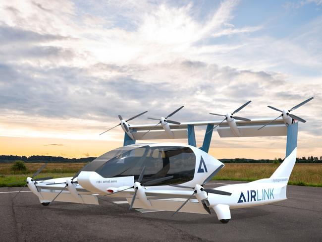 AMSL Aero's Vertiia, the world's first passenger capable hydrogen Vertical Take Off and Landing Aircraft, developed in Australia. Picture: AMSL Aero. ,