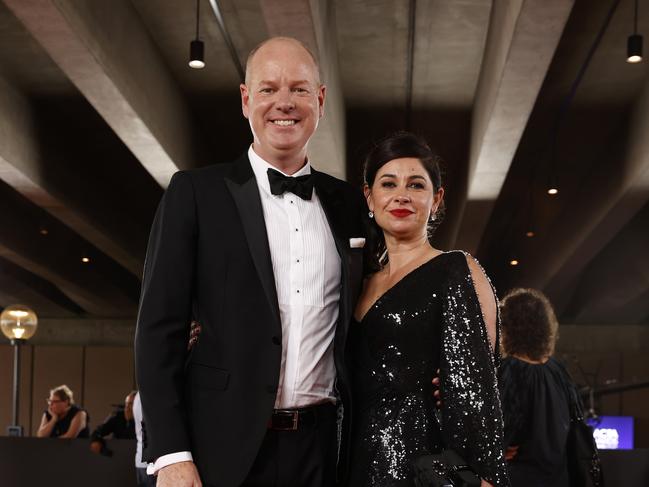 Tom Gleeson with his wife Ellie Parker. Picture: Jonathan Ng