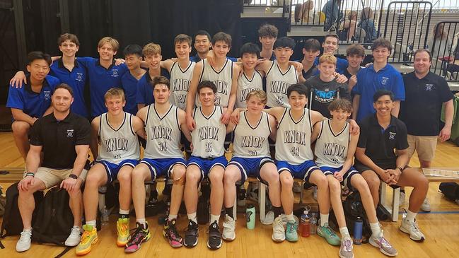 The Knox Grammar U20s Men won the Basketball Australia Schools Championship Division One title. Picture: Contributed