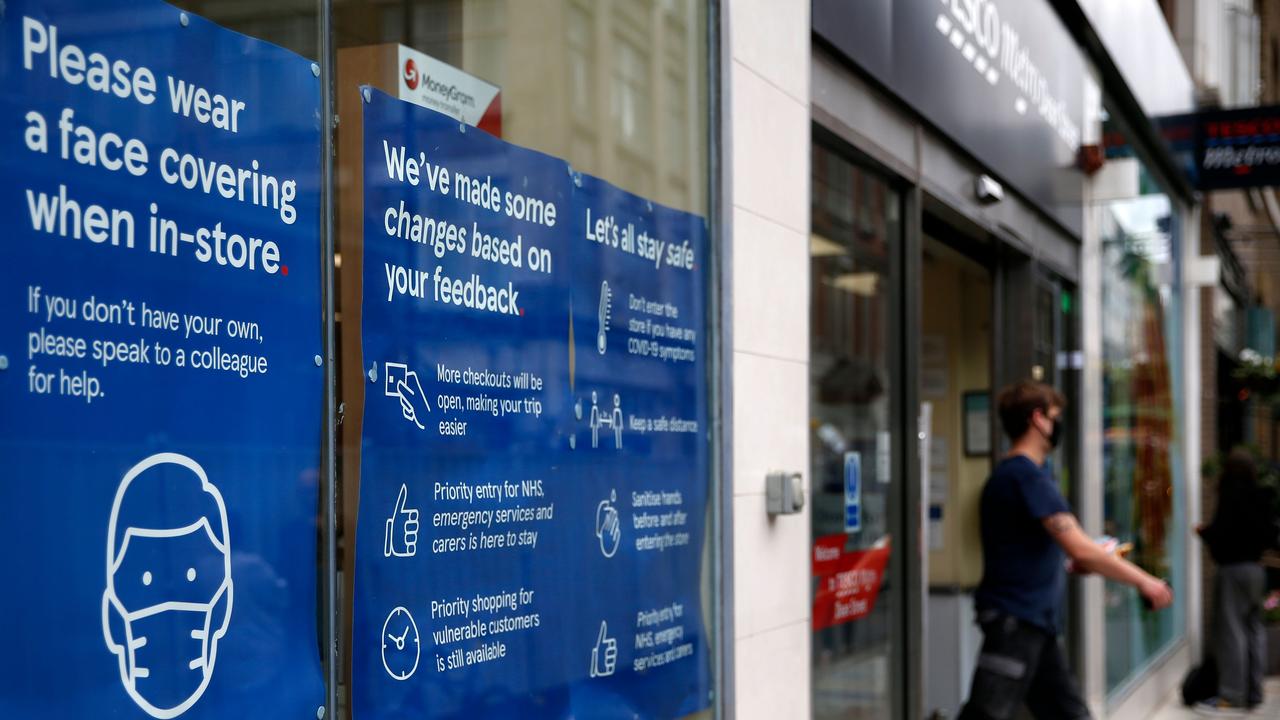 Shoppers have been panic buying in the UK before entering in lockdown. Picture: Hollie Adams/AFP