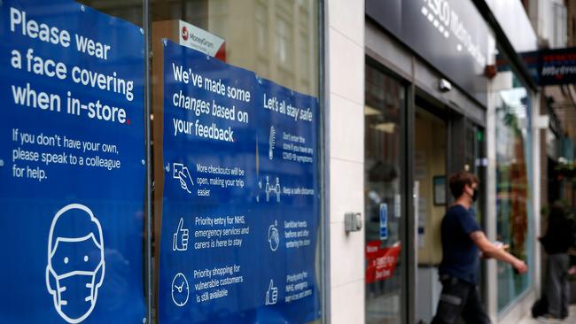 Shoppers have been panic buying in the UK before entering in lockdown. Picture: Hollie Adams/AFP