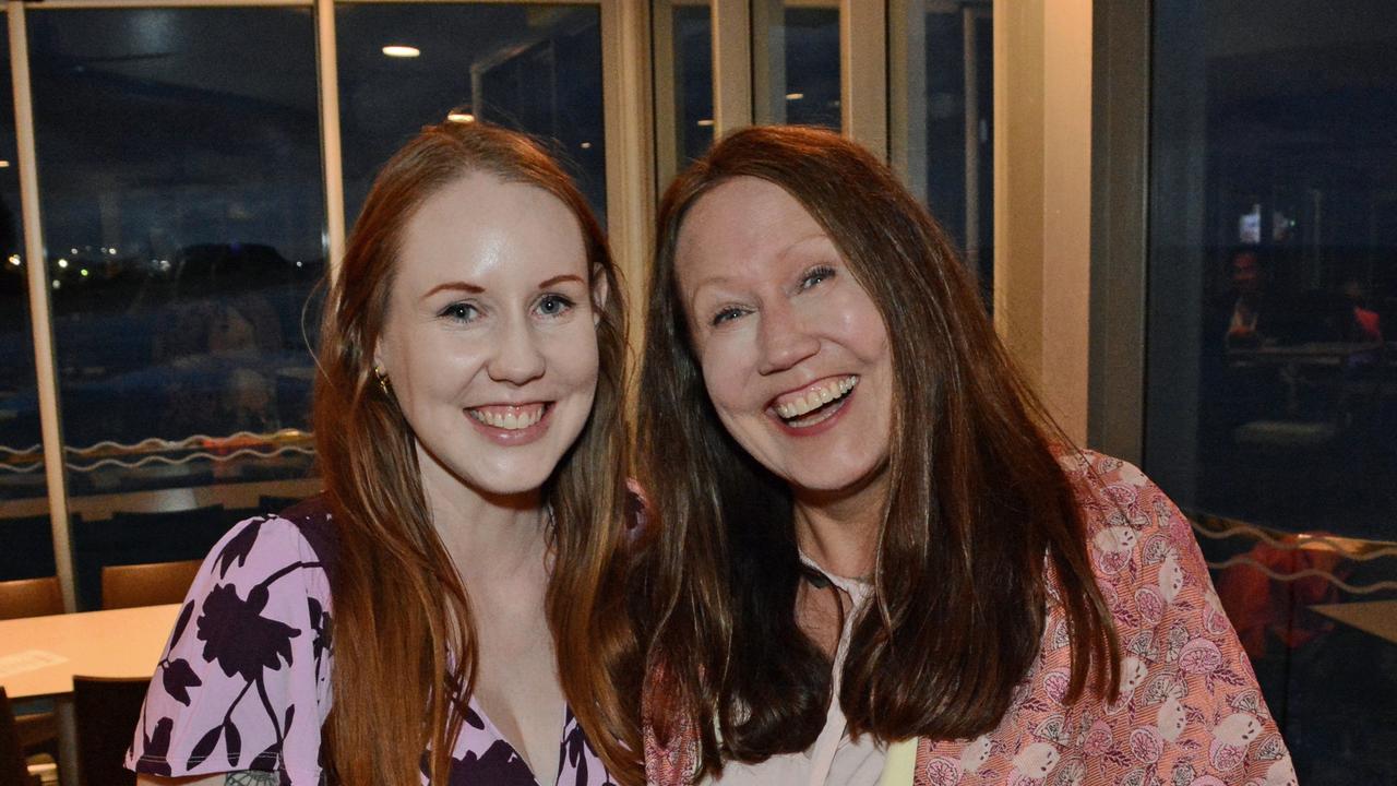 Estelle and Anita Spelman at launch of Swell Sculpture Festival at Currumbin SLSC. Pic: Regina King