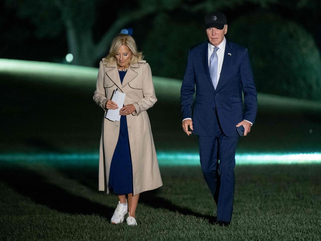 US President Joe Biden and First Lady Jill Biden returned to the White House after the New York event. Picture: AFP