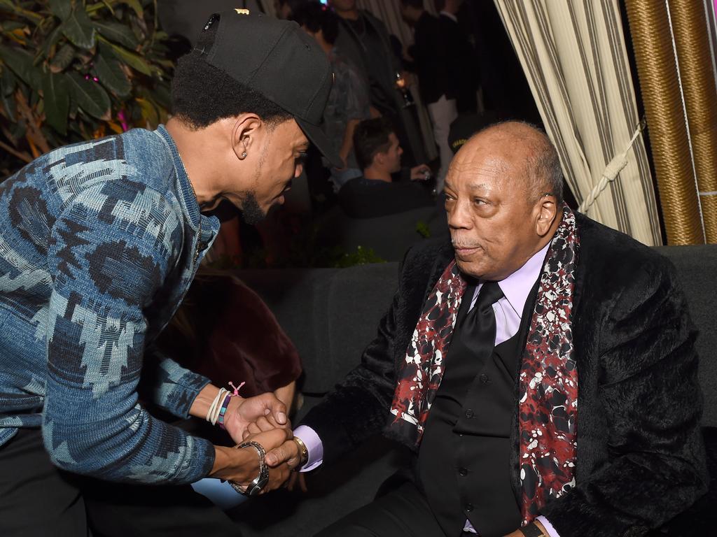 Chance the Rapper and Quincy Jones attends GQ and Chance The Rapper Celebrate the Grammys in Partnership with YouTube at Chateau Marmont on February 12, 2017 in Los Angeles, California. Picture: Getty