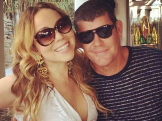Mariah Carey and James Packer in Mykonos, Greece, where their fight occurred. Picture: Mariah Carey/Instagram