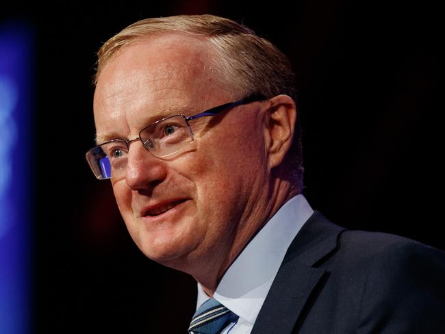 SYDNEY, AUSTRALIA - NewsWire Photos MARCH 8, 2022:  Governor, Reserve Bank of Australia, Philip Lowe during his keynote address at the 2023 AFR Business Summit in Sydney. Picture: NCA NewsWire / Nikki Short