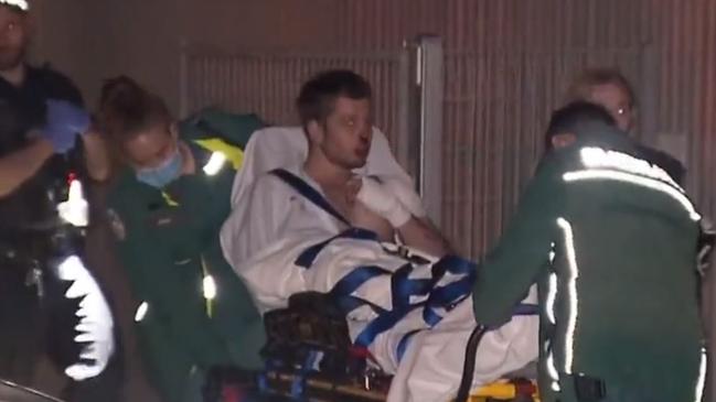 The man stabbed during a terrifying home invasion at Pooraka. Picture: 7NEWS