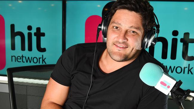 Brendan Fevola prepares for the new year of radio ratings at FOX FM. Picture: Josie Hayden