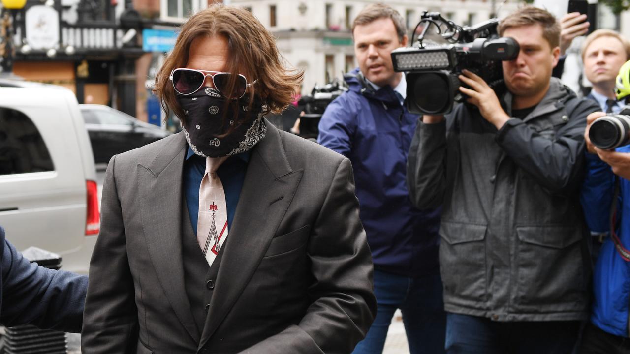 Depp arriving at The Royal Courts of Justice on July 8, 2020 in London, England. Picture: Chris J Ratcliffe/Getty Images