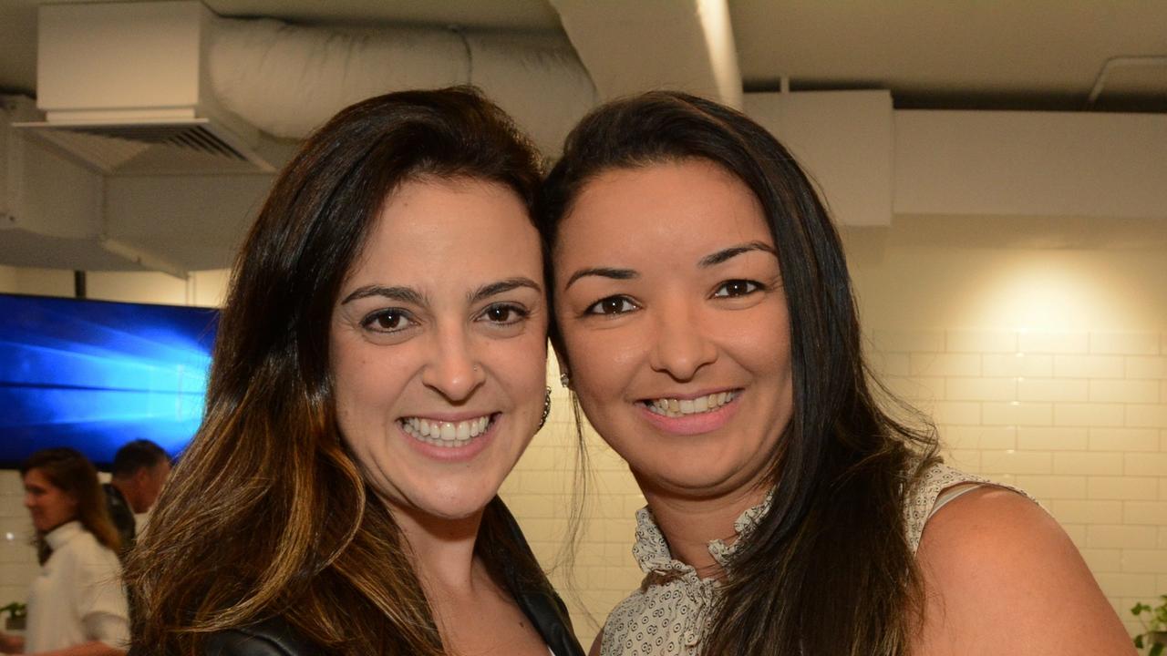 Bruna Santos and Carina Magrine at opening of Australian Pacific College creative hub, Surfers Paradise. Picture: Regina King