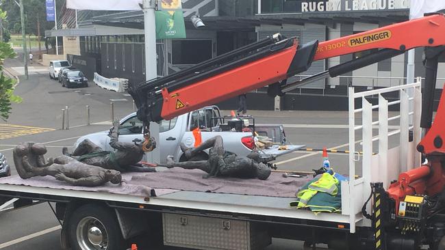 The demolition of the stadium is well and truly underway.