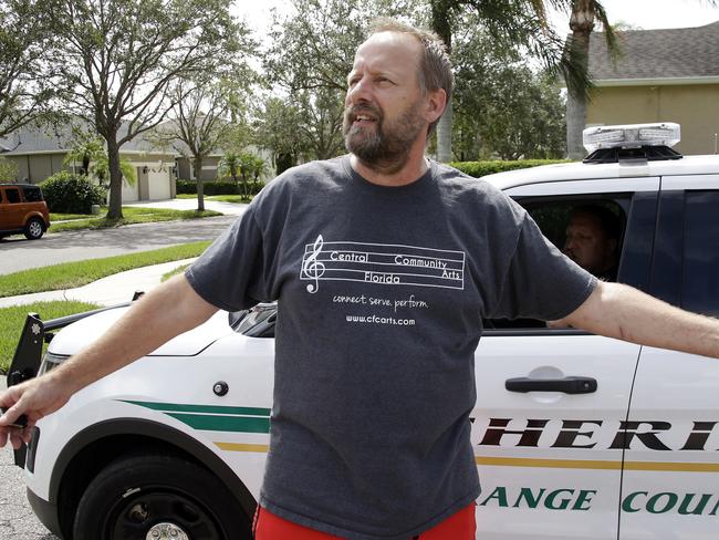 Eric Paddock (pictured), the brother of Las Vegas gunman Stephen Paddock, speaks to members of the media near his home in Orlando, Florida. Picture: AP Photo/John Raoux