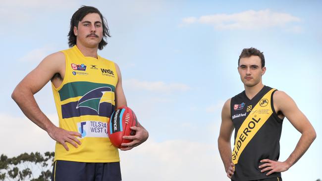 **HOLD** SANFL Young draft guns, Lachlan Jones (L), and Luke Edwards. 19 May 2020. Picture Dean Martin