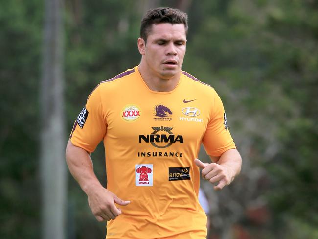 James Roberts during a Broncos training session. Pics Tim Marsden