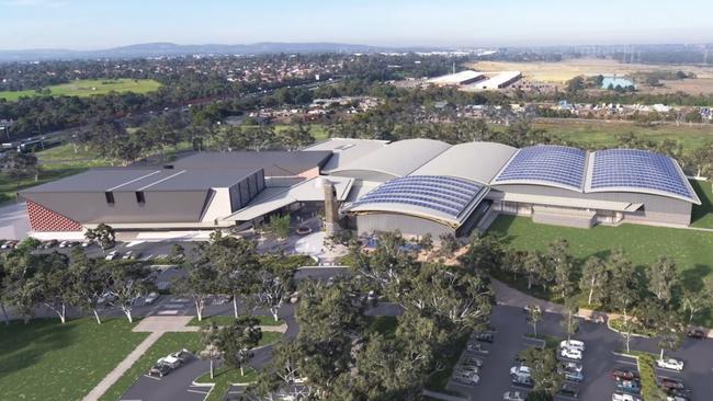 An artist's impression of the $135 million State Basketball Centre to be built in Wantirna South.