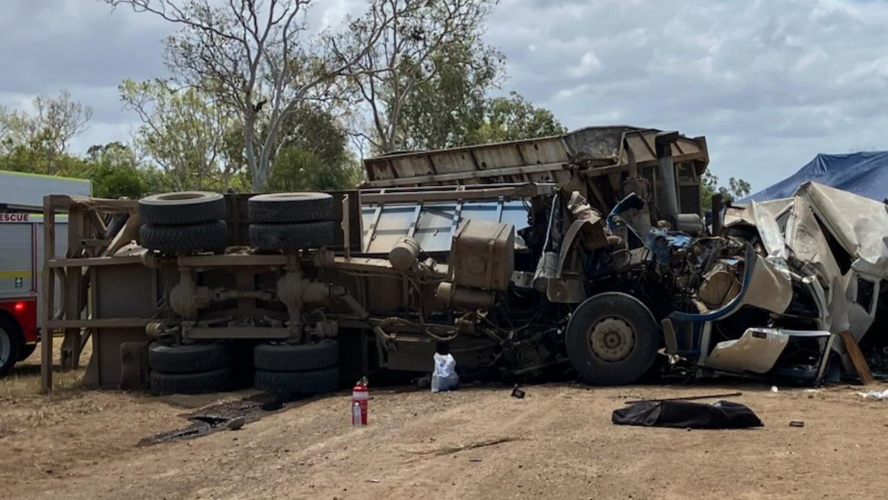 The BMA CQ Rescue chopper was called to a two-truck crash off the Bruce Highway at Bloomsbury near Gibson Creek Bridge on October 28, 2024. Picture: Supplied