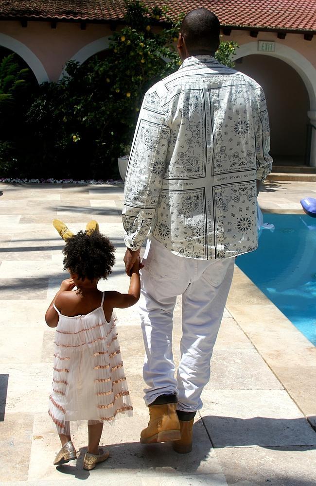 Blue Ivy and her dad Jay Z. 