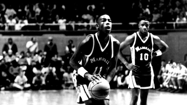 Teen basketball star Arthur Agee in Hoop Dreams