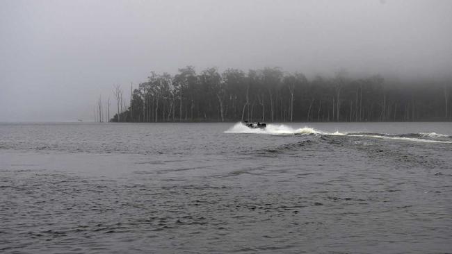 An early start on a misty morning at Lake Borumba. Picture: Arthur Gorrie