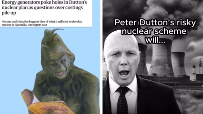 Labor launches TikTok attack ads against the Coalition's nuclear policy