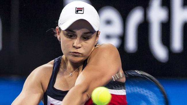 Ashleigh Barty was right on song against Alize Cornet at the Hopman Cup.