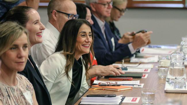 Antonia Mercorella from REIQ during a housing shortage round table discussion at Queensland Parliament in Brisbane. Picture: NCA NewsWire / Glenn Campbell