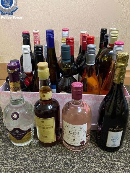 Alcohol was also seized by police. Pictures: NSW Police