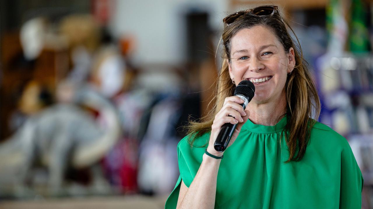 Simone Saunders City of Darwin Chief Executive at the Reviva Reuse Shop in Darwin on the opening day, March 28, 2025. Picture: Pema Tamang Pakhrin
