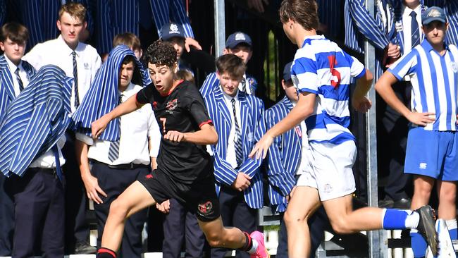 GPS First XI football between Terrace and Nudgee College. Saturday May 6, 2023. Picture, John Gass