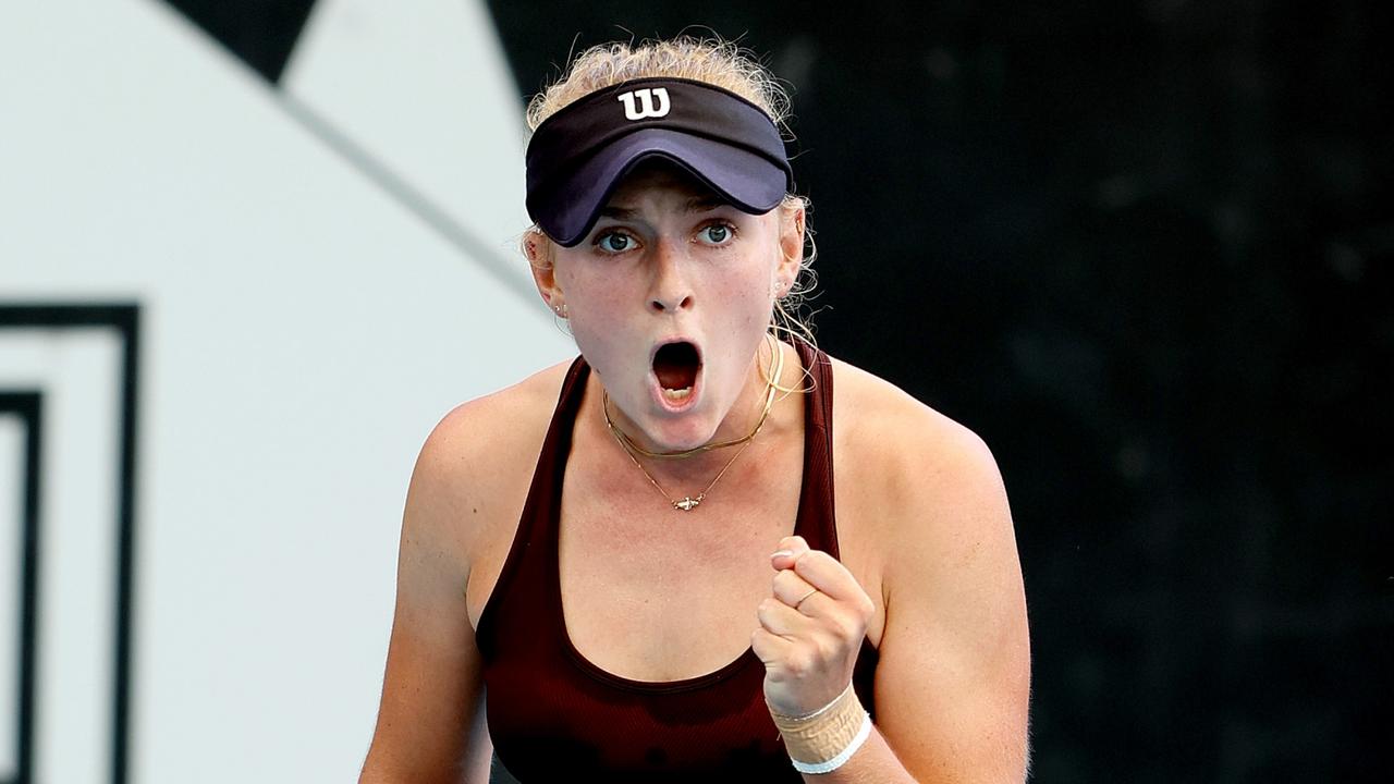 Australian 19-year-old Taylah Preston won her first-round match in Australian Open qualifying on Monday. Picture: Sarah Reed / Getty Images