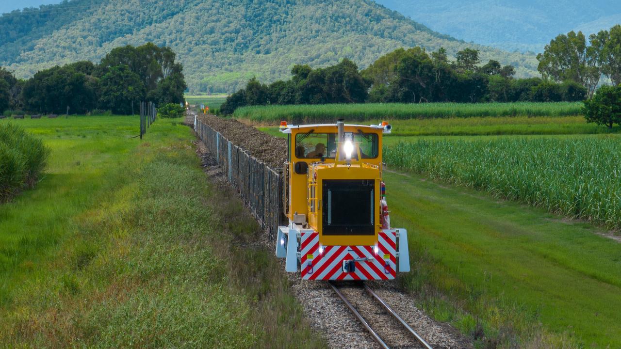 A Wilmar Sugar Australia cane train locomotive underwent commissioning trials in 2023. Queensland’s sugar manufacturers are working around the clock to ensure factories and rail infrastructure are ready for the 2025 crush, after one of the most severe wet seasons in some key sugar regions across North Queensland. Picture: Cameron Laird