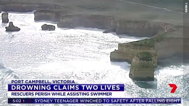 Hero father, son life savers die in rescue (7 News)