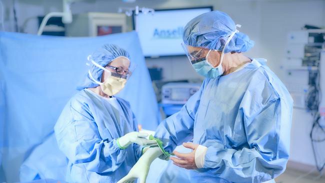 Ansell is a major manufacturer of protective clothing for medical professionals. Picture: Supplied.