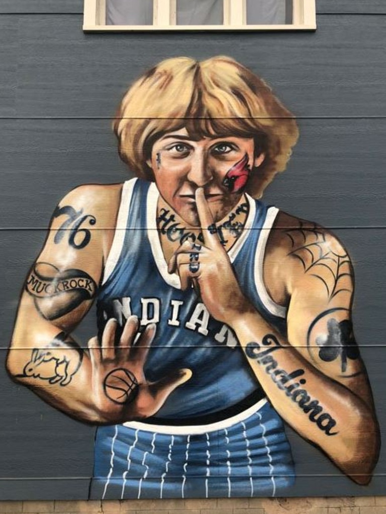 Larry Bird was not a fan of the tattoos in this mural.