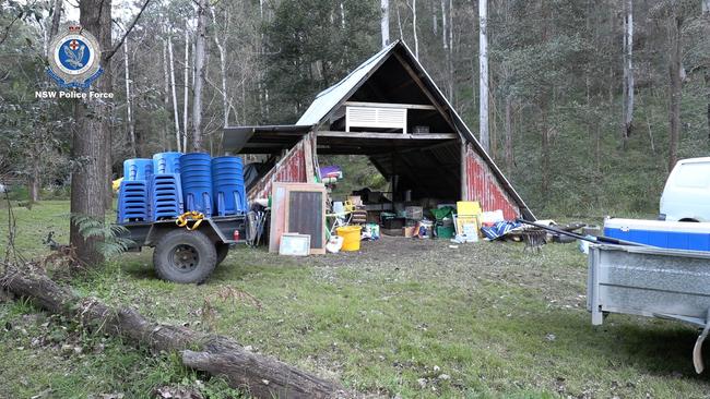 Police released photographs of the Blockade Australia campsite raided earlier on Sunday. Picture: NSW Police