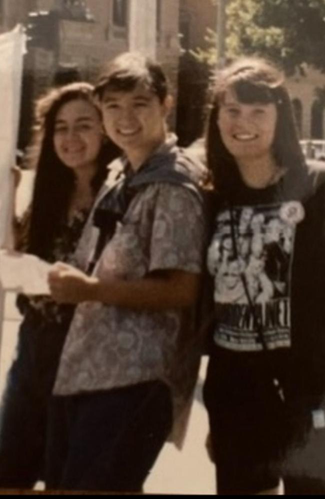 Samantha Maiden with Penny Wong and Amy Barrett (left to right).
